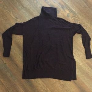 Long mock neck sweater